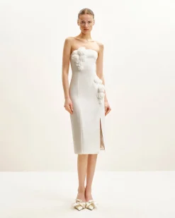 Petal Perfection Cocktail Dress - White