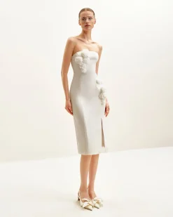 Petal Perfection Cocktail Dress - White