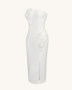 Petal Perfection Cocktail Dress - White