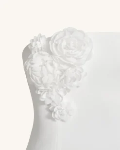 Petal Perfection Cocktail Dress - White
