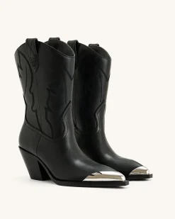 Riya Cowboy Boot - Black