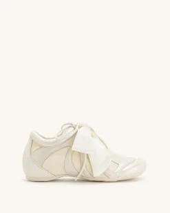 Rosie Bow Tie Low Top Sneakers - White