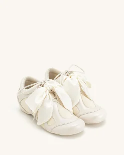 Rosie Bow Tie Low Top Sneakers - White