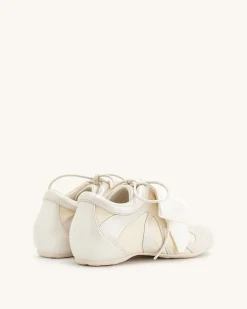 Rosie Bow Tie Low Top Sneakers - White