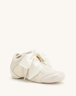 Rosie Bow Tie Low Top Sneakers - White