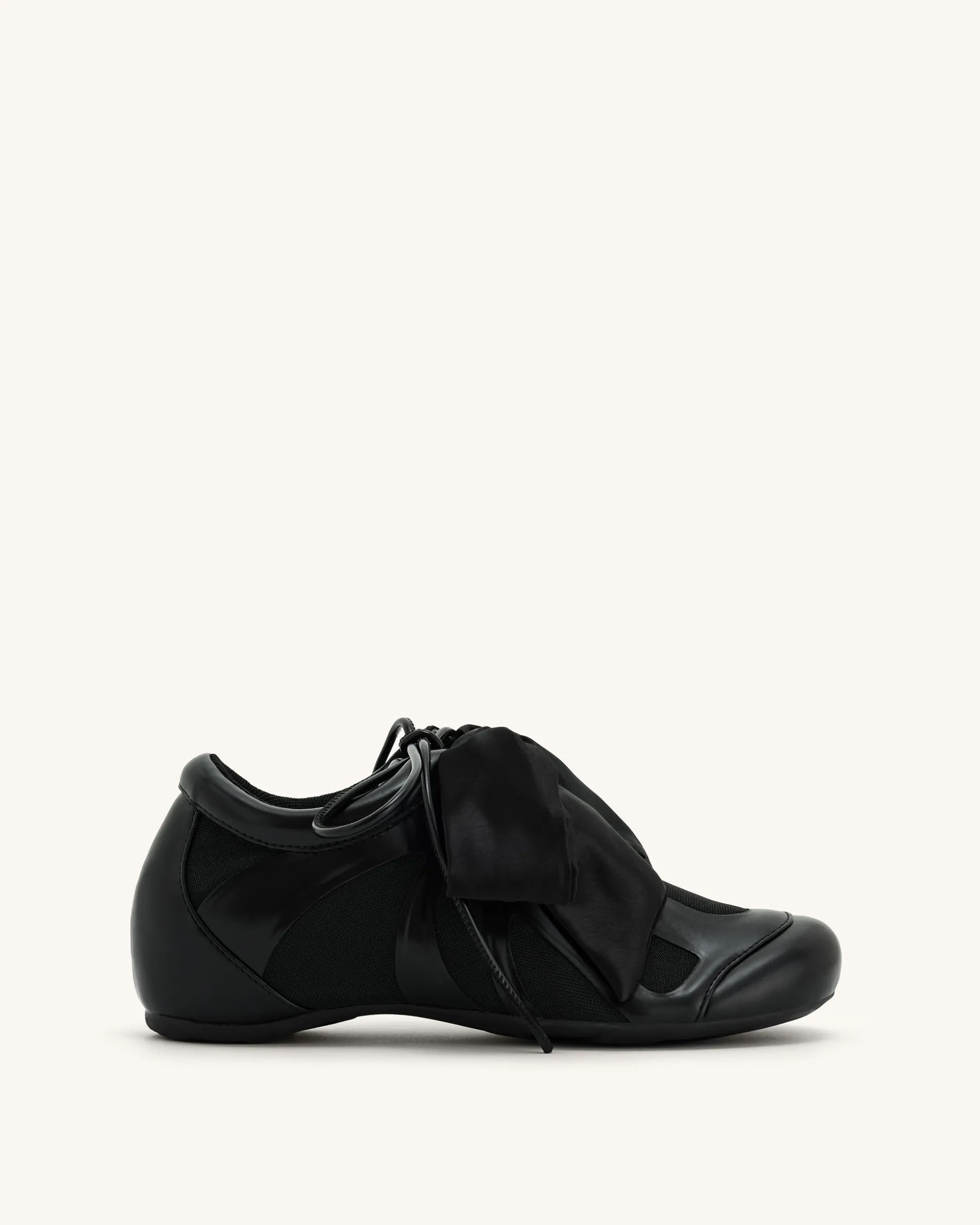 Rosie Bow Tie Low Top Sneakers - Black