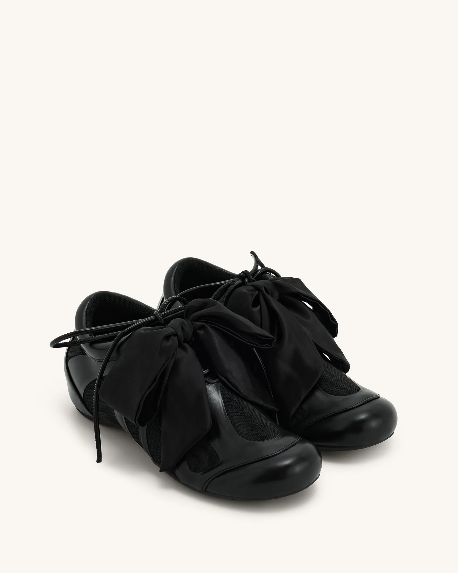Rosie Bow Tie Low Top Sneakers - Black