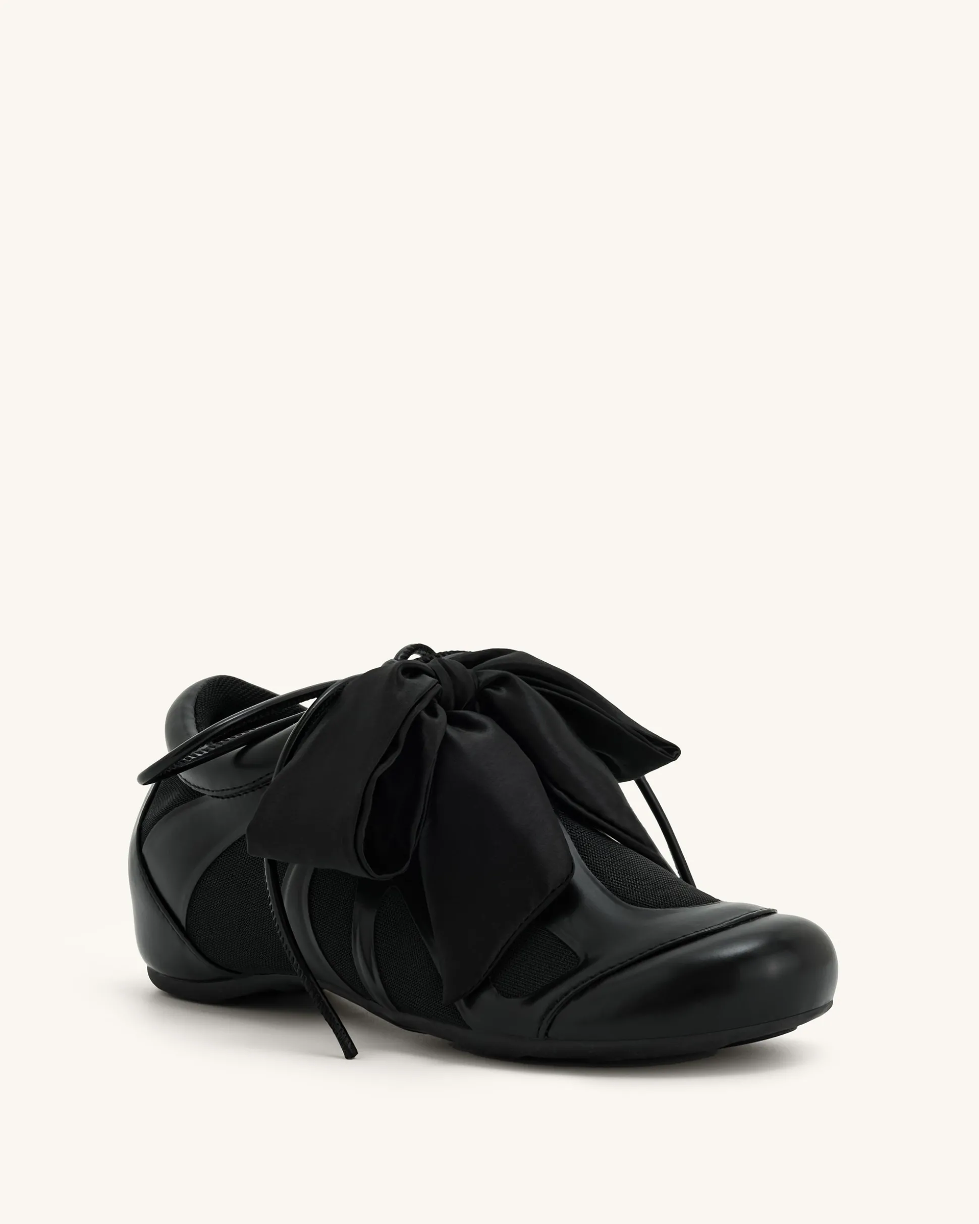 Rosie Bow Tie Low Top Sneakers - Black
