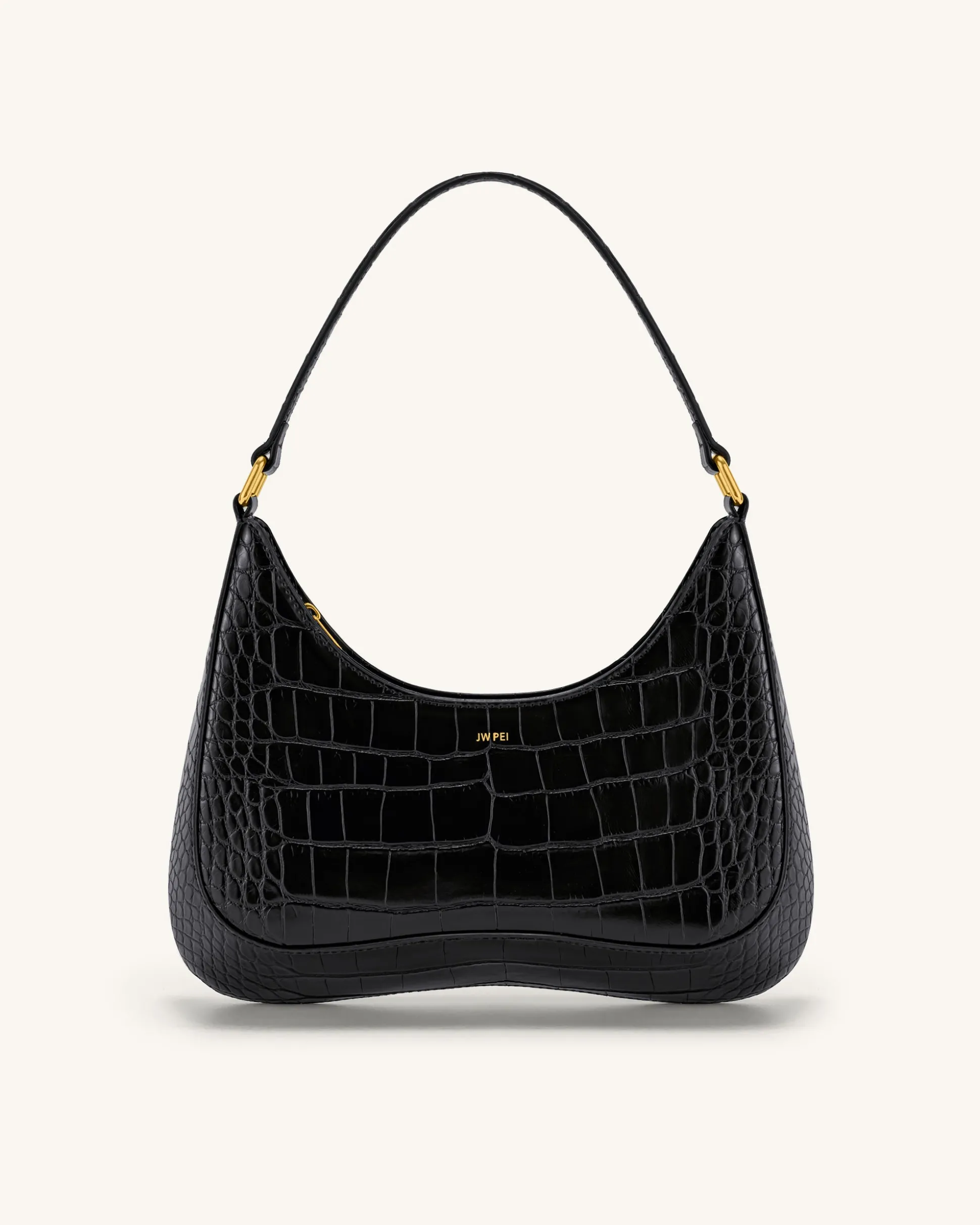 Ruby Shoulder Bag - Black Croc