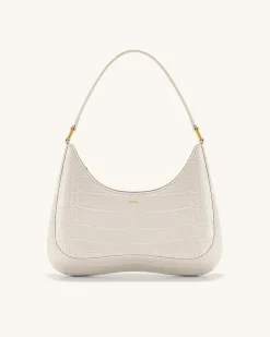 Ruby Shoulder Bag - White Croc