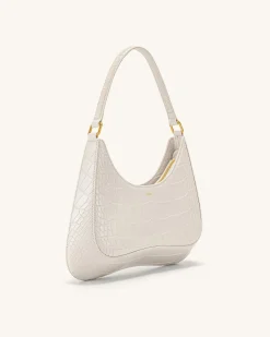 Ruby Shoulder Bag - White Croc