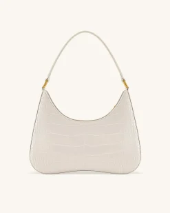 Ruby Shoulder Bag - White Croc