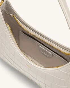 Ruby Shoulder Bag - White Croc