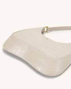 Ruby Shoulder Bag - White Croc