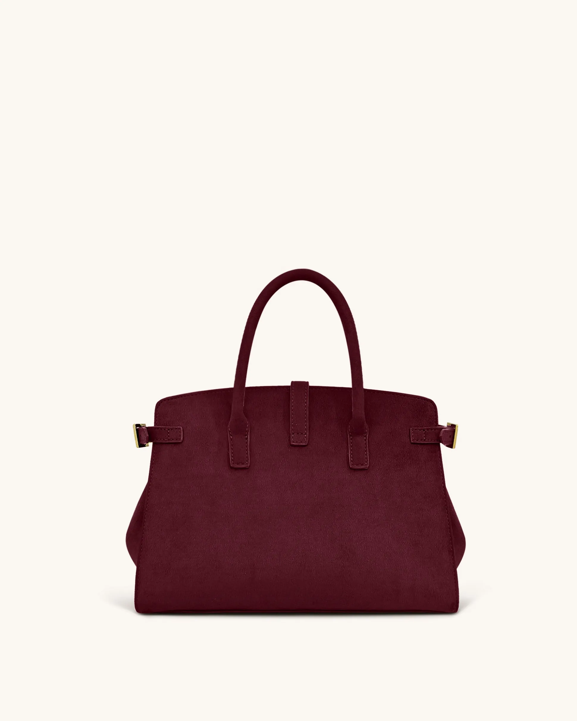Saige Faux Suede Tote Bag - Burgundy
