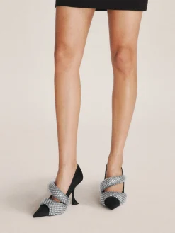 Sara Artificial Crystal Pumps - Black