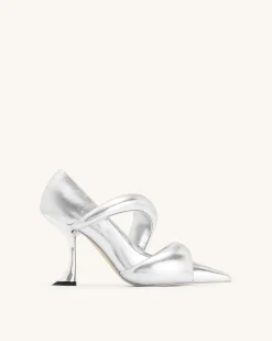 Sara Metallic Pumps - Silver