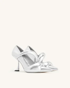 Sara Metallic Pumps - Silver