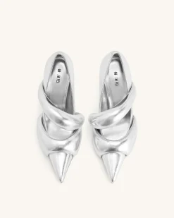 Sara Metallic Pumps - Silver