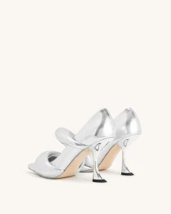 Sara Metallic Pumps - Silver