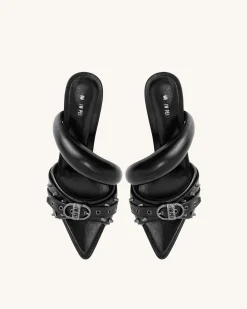 Sara Studded Mule - Black