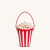Skylar Faux Pearl Embellished Bucket Bag - Red