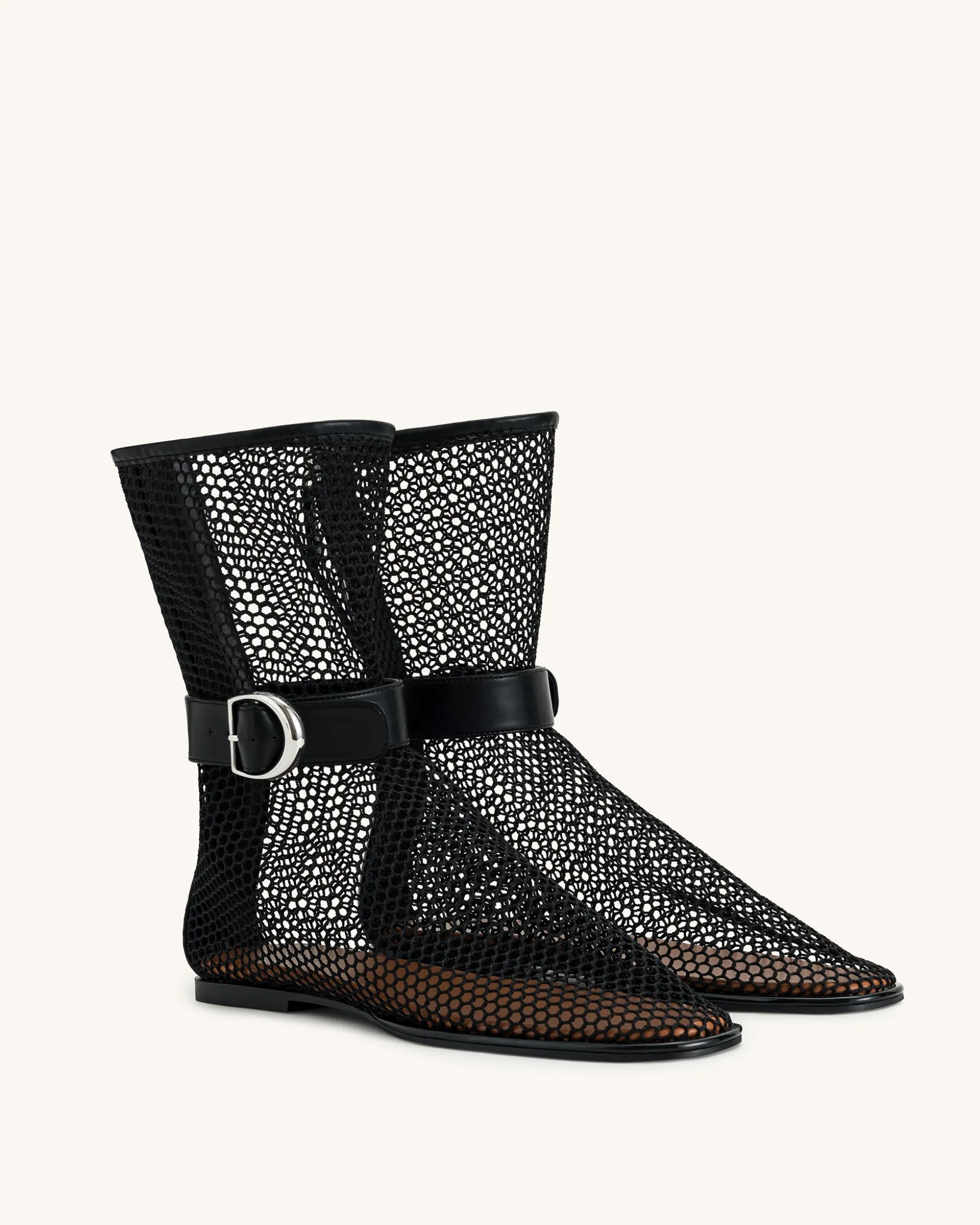 Sophia Mesh Boots - Black