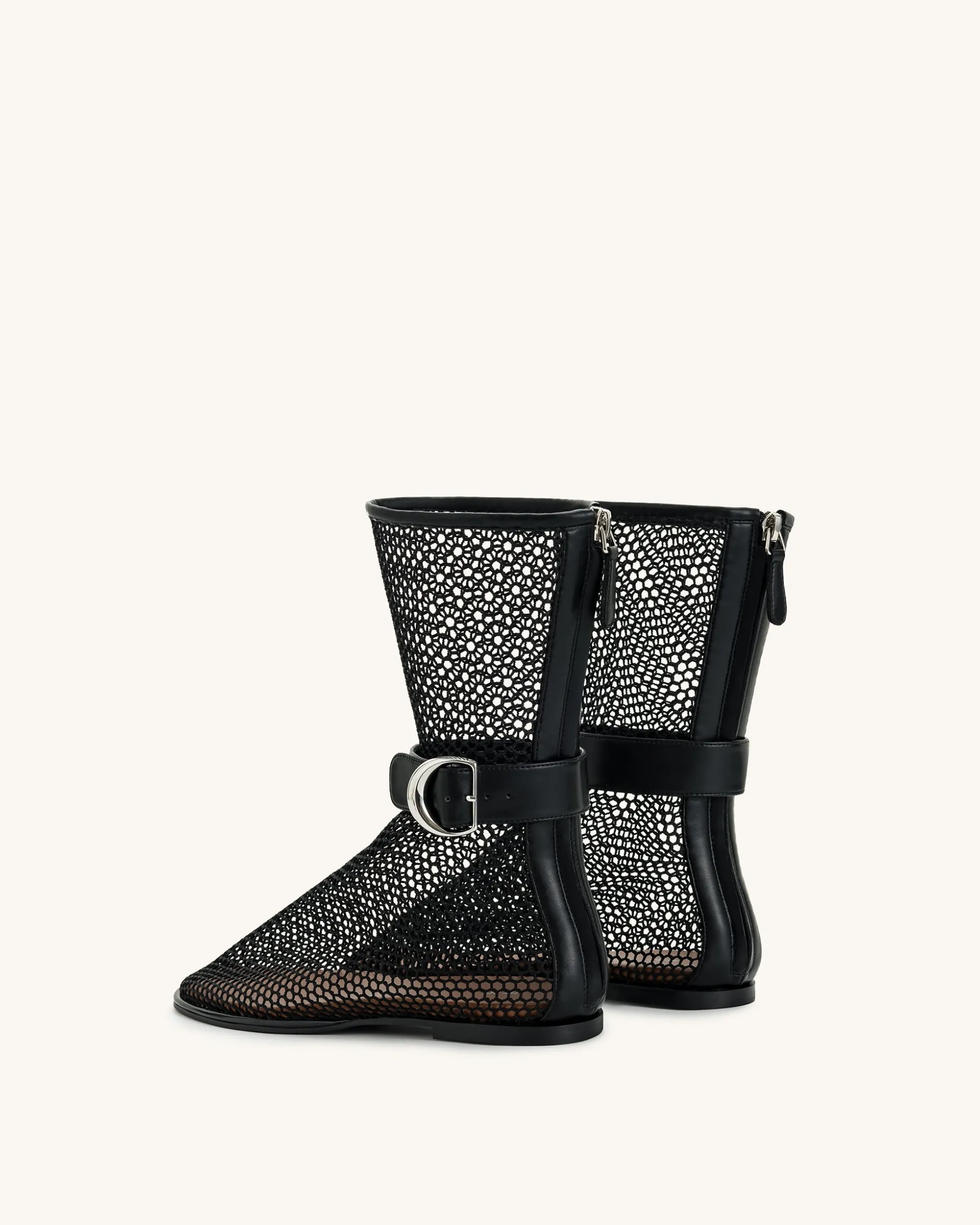 Sophia Mesh Boots - Black