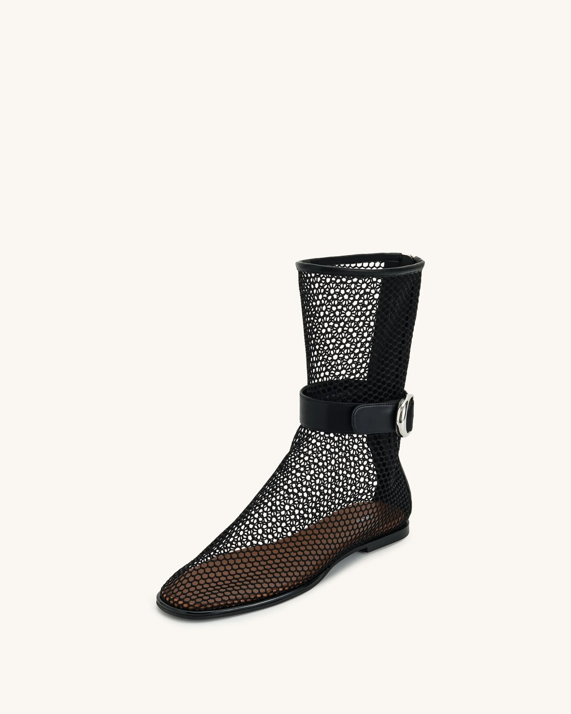 Sophia Mesh Boots - Black