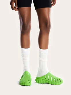 Tara Leaf Platform Clog - Neon Green