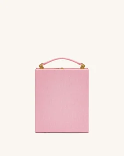 Taya Tabby Cat Pattern Book Shape Clutch Bag - Pink