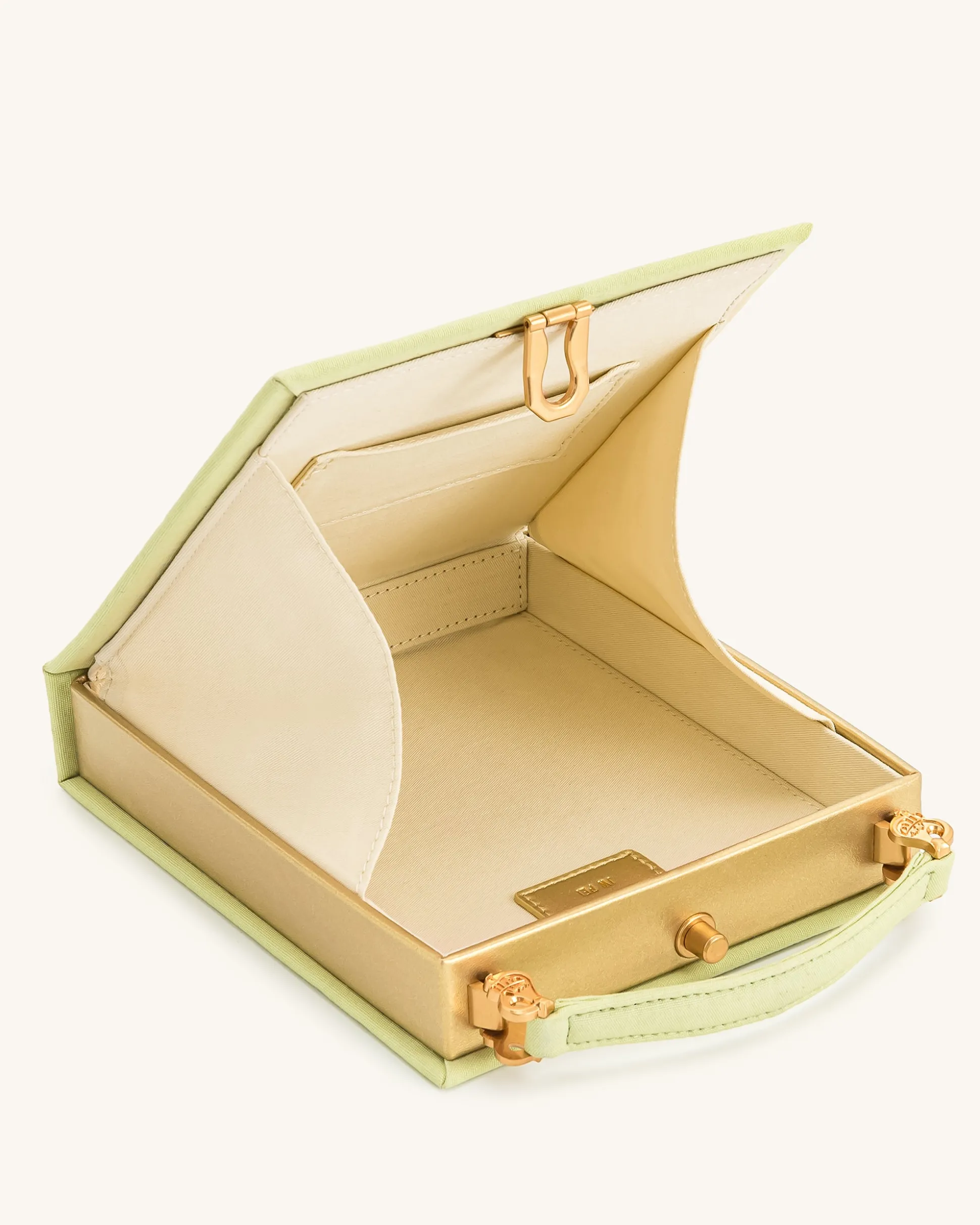 Taya-Puppy Pattern Book Shape Clutch Bag - Light Green