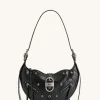 Tessa Crushed Shoulder Bag - Black