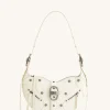 Tessa Crushed Shoulder Bag - White