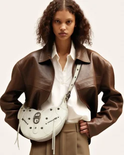 Tessa Crushed Shoulder Bag - White