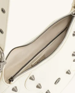 Tessa Crushed Shoulder Bag - White