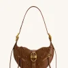 Tessa Crushed Shoulder Bag - Brown