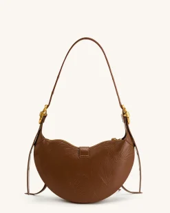 Tessa Crushed Shoulder Bag - Brown
