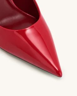 Thalina Patent Leather Pumps - Red