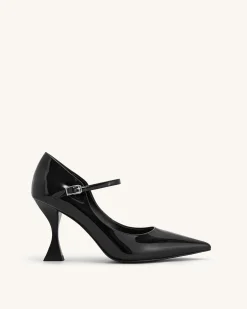 Thalina Patent Leather Pumps - Black