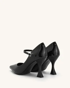 Thalina Patent Leather Pumps - Black