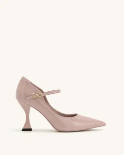 Thalina Patent Leather Pumps - Dusty Pink