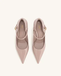 Thalina Patent Leather Pumps - Dusty Pink