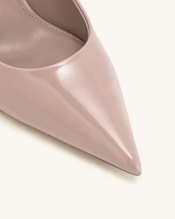Thalina Patent Leather Pumps - Dusty Pink