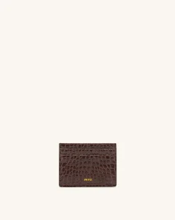 The Card Holder - Brown Croc