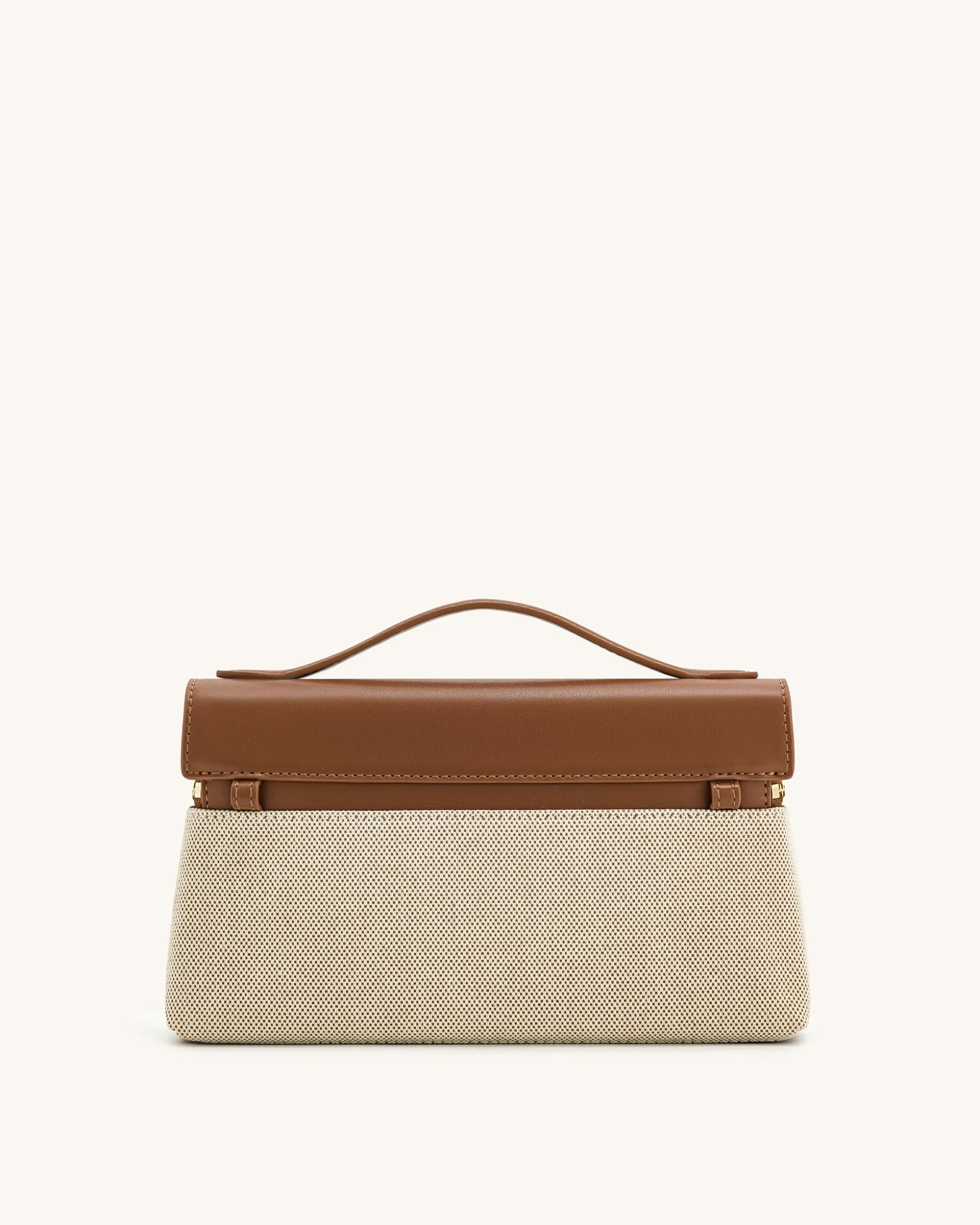 Thea Top Handle Bag - Brown Canvas
