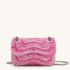 Tina Denim Quilted Chain Crossbody - Pink