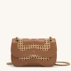 Tina Faux Bamboo Woven Crossbody - Brown