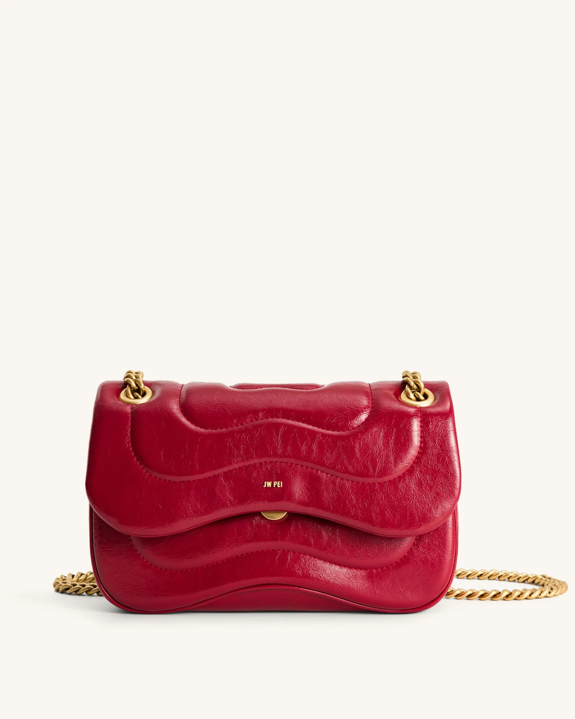 Tina Quilted Chain Crossbody - Claret