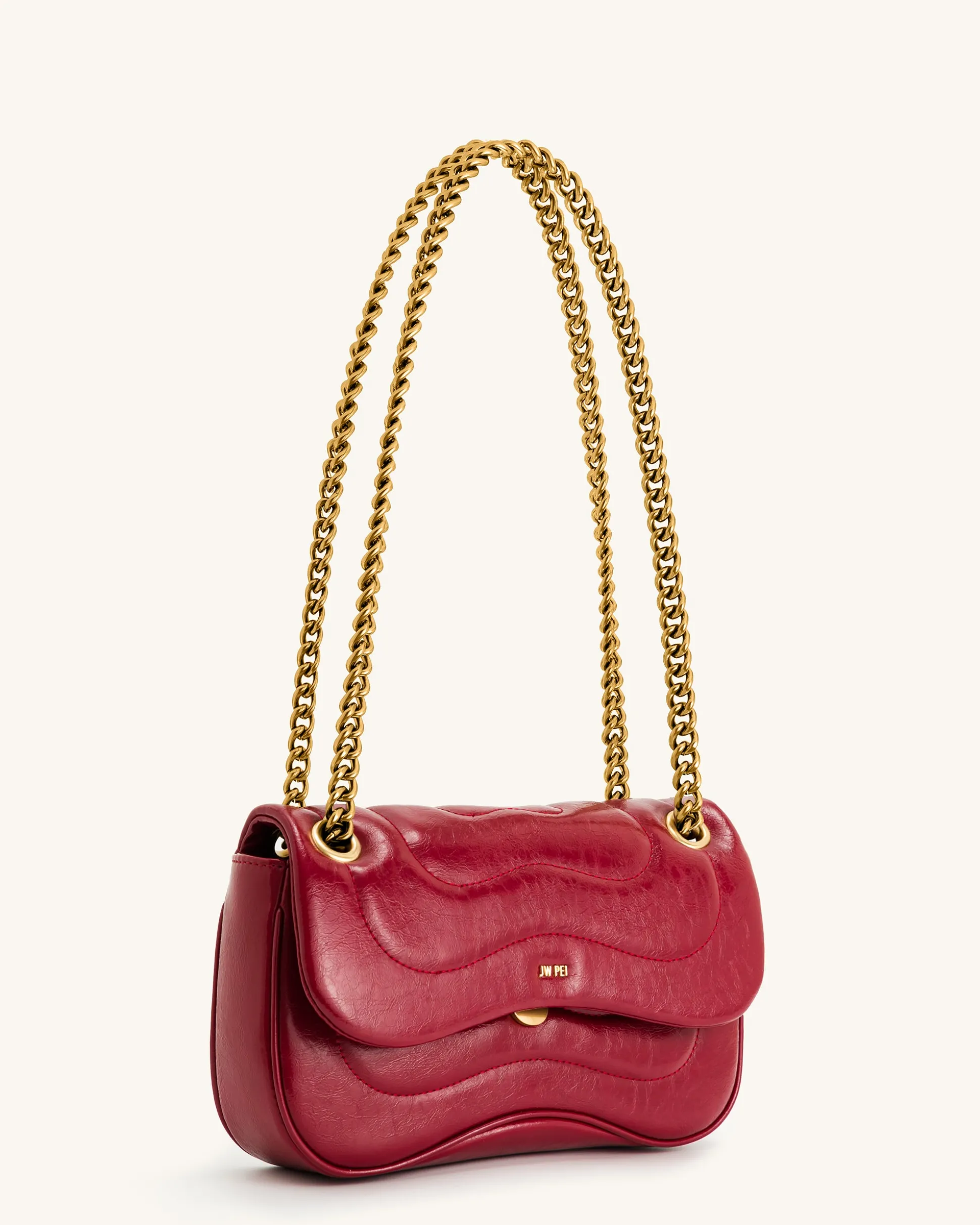 Tina Quilted Chain Crossbody - Claret